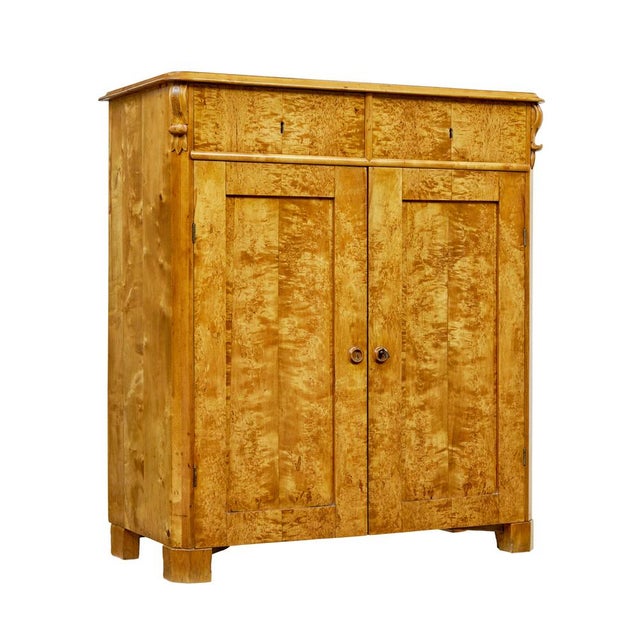19th Century Swedish Tiger Birch Cupboard, 1870 For Sale - Image 12 of 12