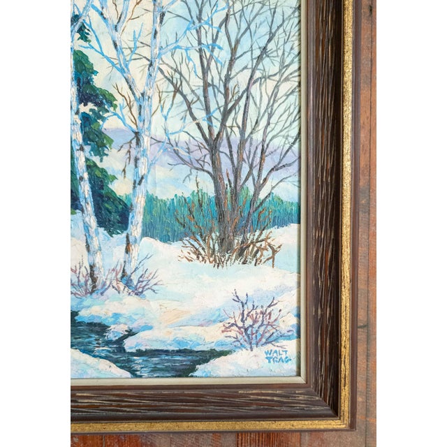 Early 20th Century Early 20th Century American Impressionist Modernist Winter Landscape by Walt Trag For Sale - Image 5 of 15