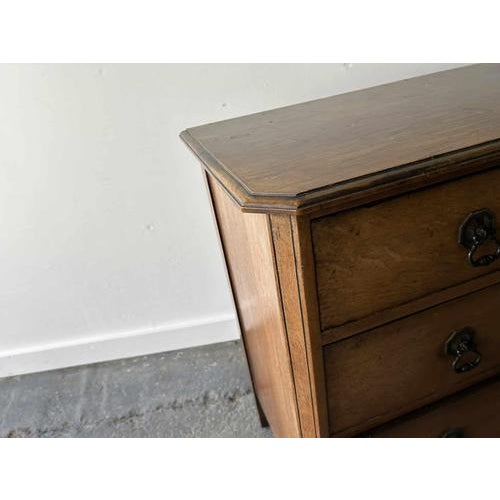Small Vintage Georgian Oak Chest of Drawers, 1940s For Sale - Image 6 of 8