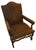 Gregorius Pineo Italian Walnut Cut Velvet Arm Chair.