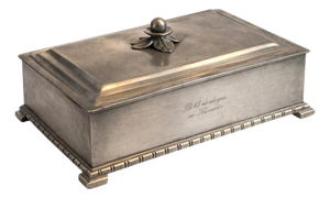 Swedish Art Deco Pewter Cigar Box from GAB Guldsmedsaktiebolaget, 1934