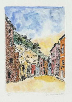 Scilla - Original Etching on Paper by Giovanni Omiccioli - 1971 1971