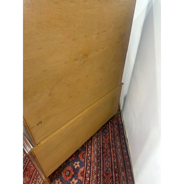 Brown 1990s Tall Mahogany Chest of Drawers - Polished Brass Hardware For Sale - Image 8 of 9