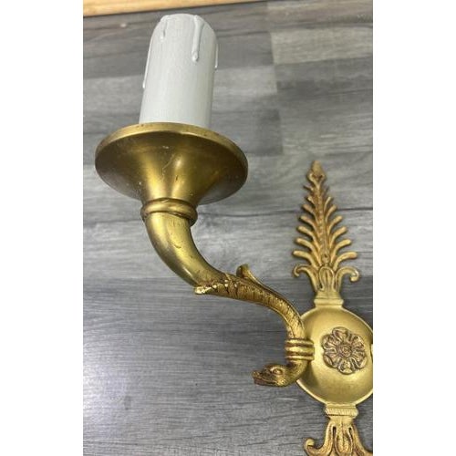 Vintage French Style Ornate Wall Sconces, Set of 2 For Sale - Image 7 of 12