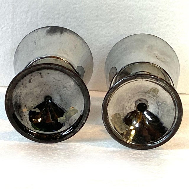 Two 19th Century English Staffordshire Georgian Silver Luster Pottery Goblets For Sale - Image 10 of 10