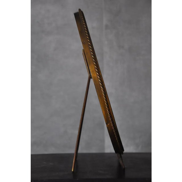 1950s Mirror with Brass Frame, 1960s For Sale - Image 5 of 9