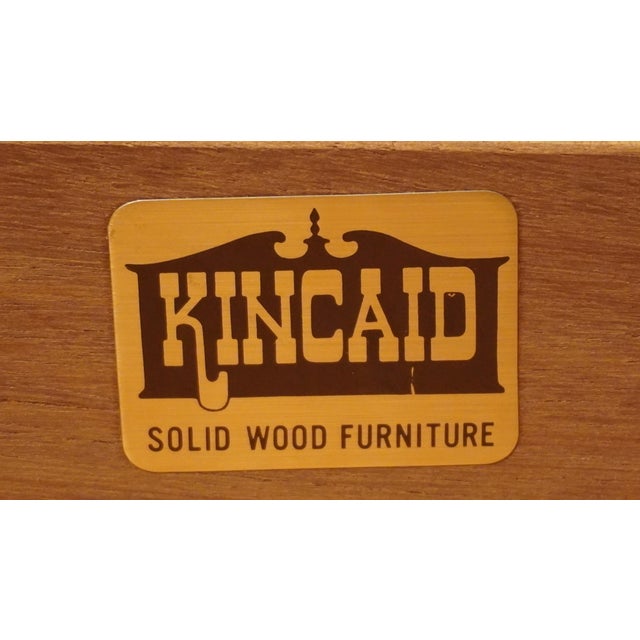 Brown Kincaid Furniture Solid Oak Early American 26" Three Drawer Nightstand 27-141 For Sale - Image 8 of 12