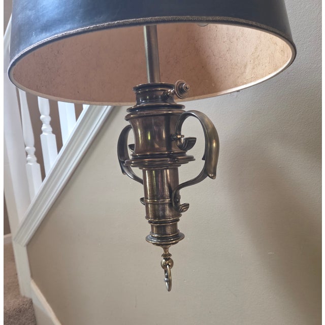 Mid 20th Century Antique Brass Pendant Chandelier For Sale - Image 5 of 11