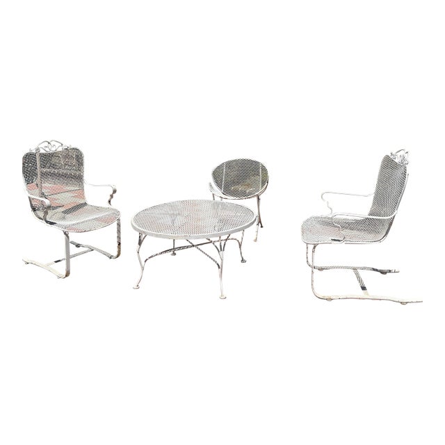 Mid Century Modern Patio Set, Set of 4 For Sale