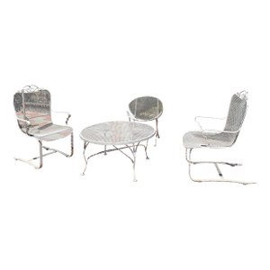 Mid Century Modern Patio Set, Set of 4