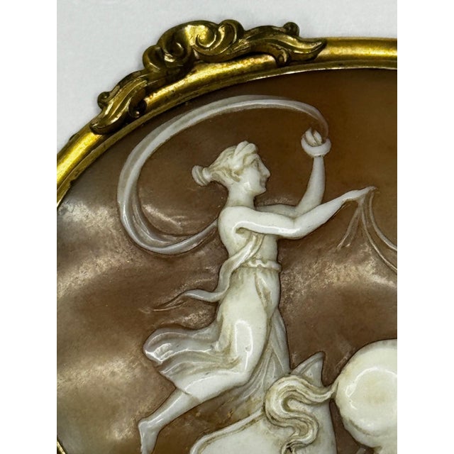 Italian Neoclassical Cameo of Aurora in Her Chariot – Important Georgian Shell Brooch, c.1820 For Sale - Image 17 of 18
