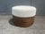 1970s Round Rattan Ottoman, Boucle, Mid Century For Sale - Image 9 of 10