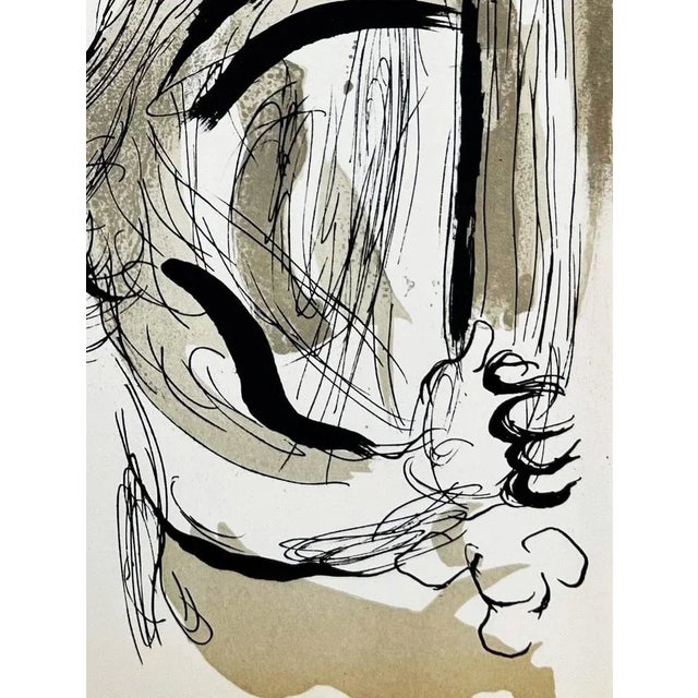 Marc Chagall, Angel with Sword, 1956, Lithograph, in Flawless conditions. Designed 1950 to 1959