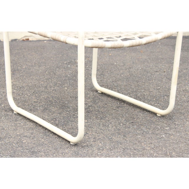 Mid 20th Century Brown Jordan Vintage Pair 'Lido' Aluminum Outdoor Patio Stools or Ottomans For Sale - Image 5 of 12