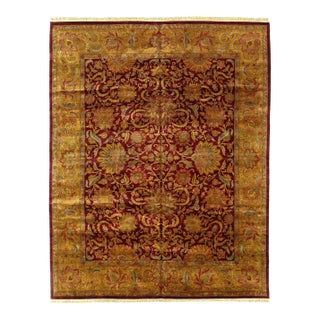 Rust Fine Hand Knotted Agra For Sale