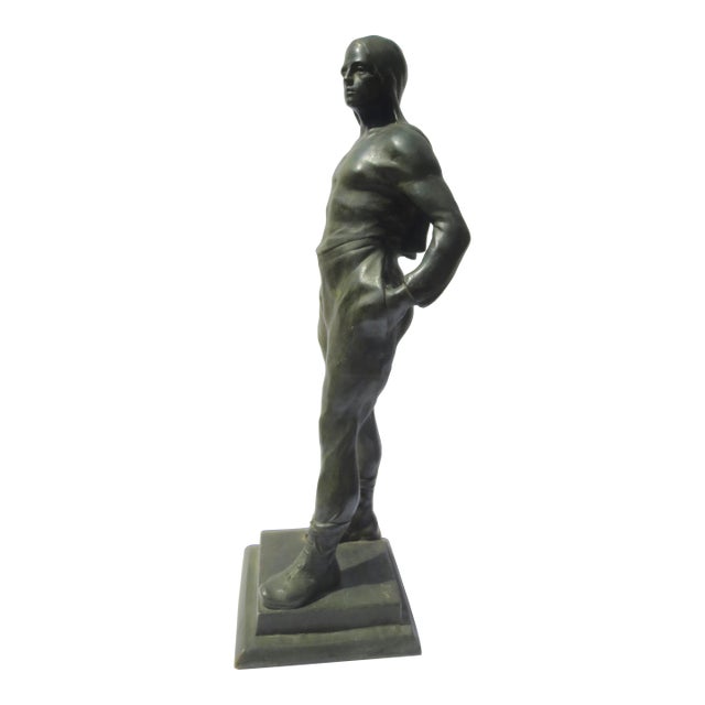 Henri Alphonse Nelson Bronze Sculpture " DockWorker" For Sale