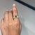 Oval Emerald & Diamond Vintage-Inspired Luxury Statement Ring in 18k Yellow Gold Size 4 For Sale In New York - Image 6 of 17