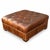 1990s Hancock & Moore Tufted Whiskey Brown Chesterfield Style Square Ottoman Coffee Table For Sale In Atlanta - Image 6 of 6