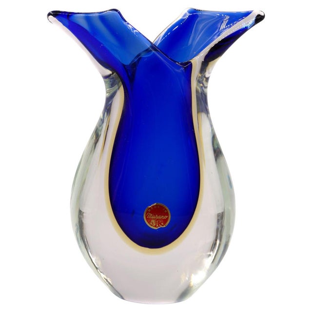 1980s Vintage Murano Glass Vase, Early 1980 For Sale - Image 5 of 5