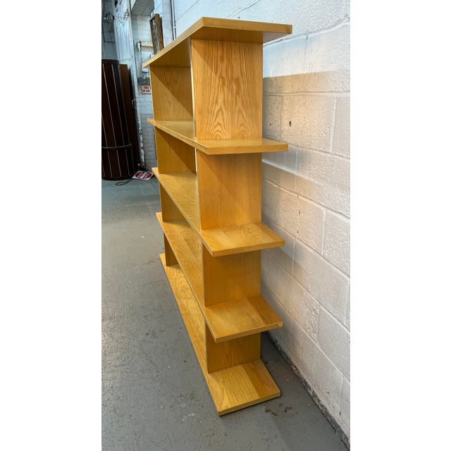 Wood Mid-Century Style Modern Open Shelving Bookcase For Sale - Image 7 of 10