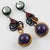 1980s Space Age Futuristic Multicolor Wired Dangle Clip Earrings For Sale - Image 5 of 7