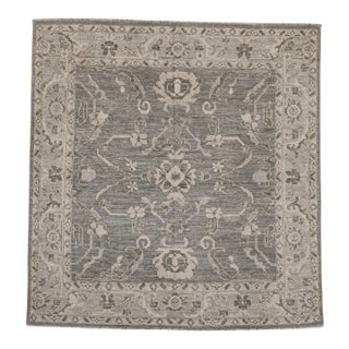 Square Oushak Rug 5'10" x 6'2" For Sale