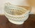Antique 18th century George III Shorthose creamware basket with intricate pierced sides and loop handles. Measures 10 3/8"...