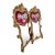 Rococo Red Wall Mirror Set of 2 – Ornate Frame, Statement Mirror For Sale