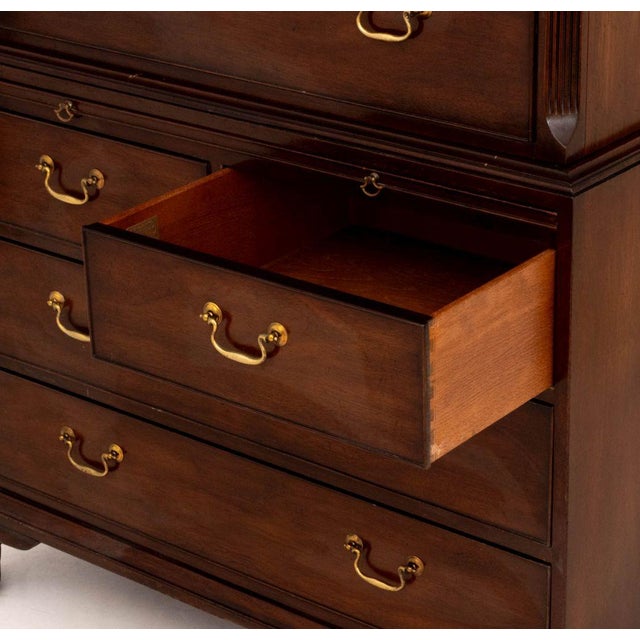 George III Style Mahogany Chest on Chest For Sale - Image 10 of 13