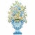 Mid-Century Modern Pair of Painted Tole Wall-Mounted Urns With Flowers For Sale - Image 3 of 17