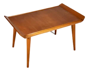 1950s Vintage Original Mid-Century Modern Maple Wood Tapered Leg Coffee Table