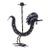 1950s French Black Iron Rooster Candlestick For Sale