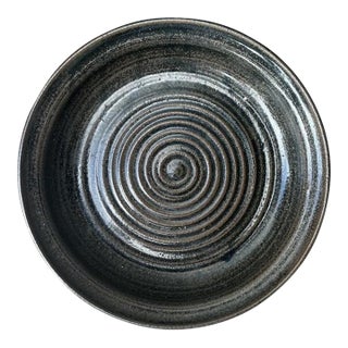 Vintage Original Studio Pottery Spiral Plate For Sale
