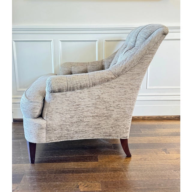 Transitional Marler Tufted Chair From Hickory Chair - Pair For Sale - Image 3 of 10