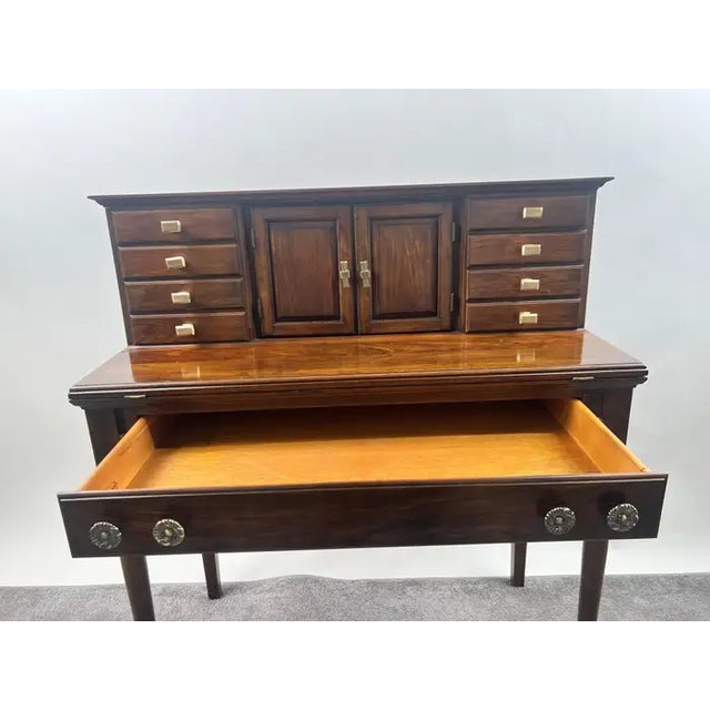 Queen Anne Style Pennsylvania House Secretary Writing Desk in Cherry Wood For Sale - Image 12 of 16