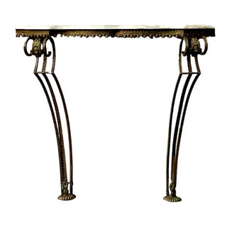 Vintage Regency Gilt Wall Mount Console Table For Sale