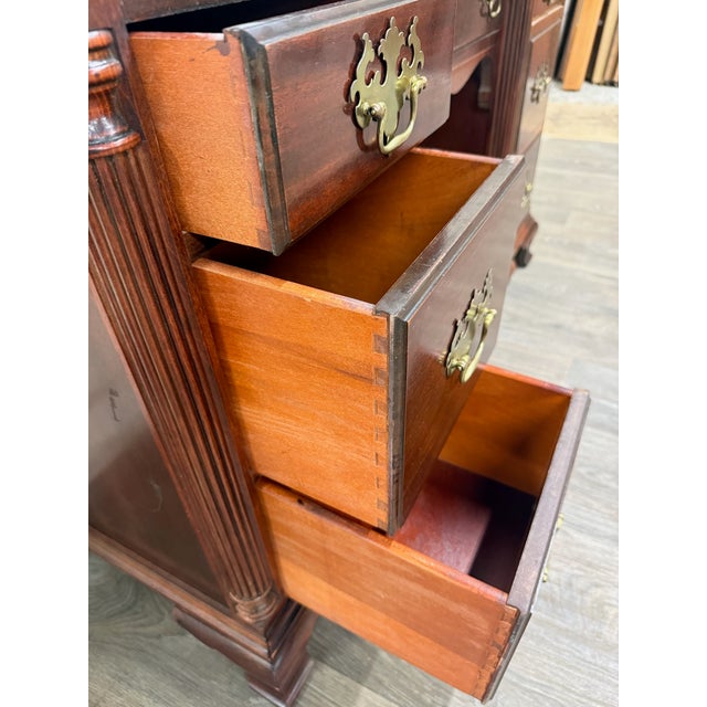 Vintage Thomasville Mahogany Vanity Dressing Table With Mirror For Sale - Image 9 of 18