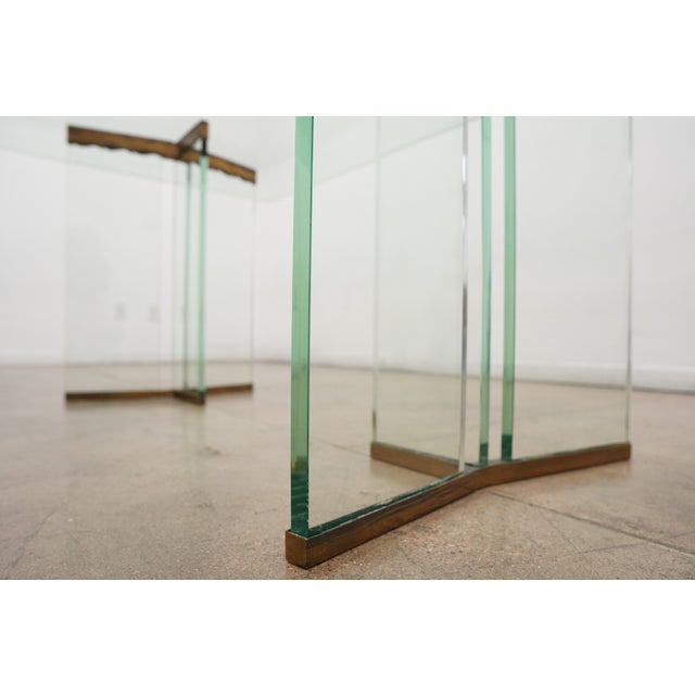 1970s Attributed to Leon Rosen Glass Dining Table For Sale - Image 14 of 18