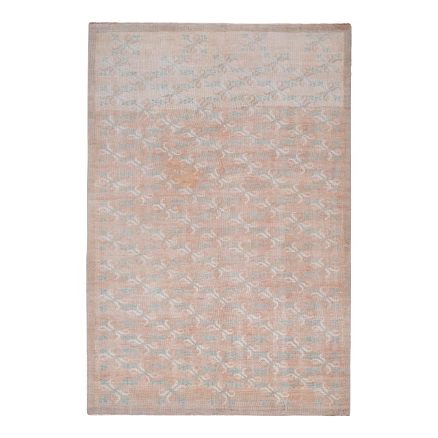 Vintage Faded Turkish Karapinar Rug 4'7'' X 7'1'' For Sale