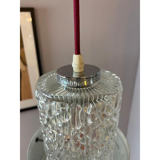 Black Frosted Glass Pendant Lamp by Carl Fagerlund for Orrefors For Sale - Image 10 of 11