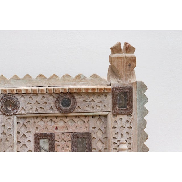 1960s Carved Bleached Wood Damachiya Tribal Cabinet For Sale In Los Angeles - Image 6 of 10
