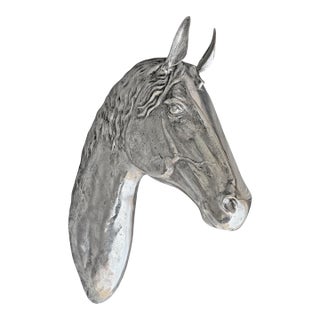 Cast Metal Thoroughbred Horse Head For Sale