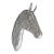 Cast Metal Thoroughbred Horse Head For Sale