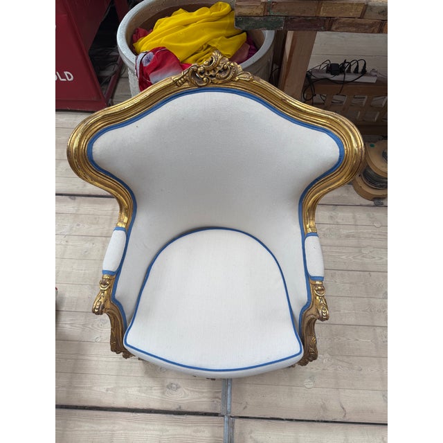 Late 19th Century Late 19th Century French Salon Louis XV Style Bergere Chair For Sale - Image 5 of 5