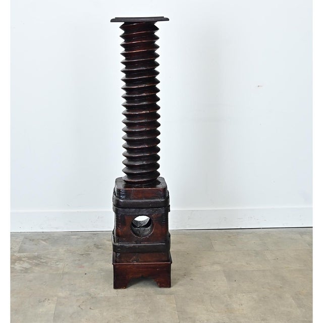 Wood French 18th Century Grape Screw Press / Pedestal For Sale - Image 7 of 10