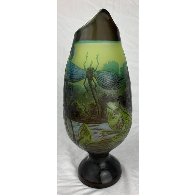 Glass Art Nouveau Cameo Vase by Emile Galle For Sale - Image 7 of 10