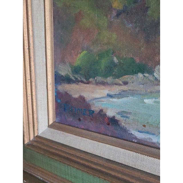 Blue Cornelia Reimer 1950's Plein Air Oil Painting Arroyo Seco California Landscape For Sale - Image 8 of 13