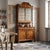Double-body Umbertino walnut sideboard. The upper part features a pair of etched glass doors, connected to the body by...