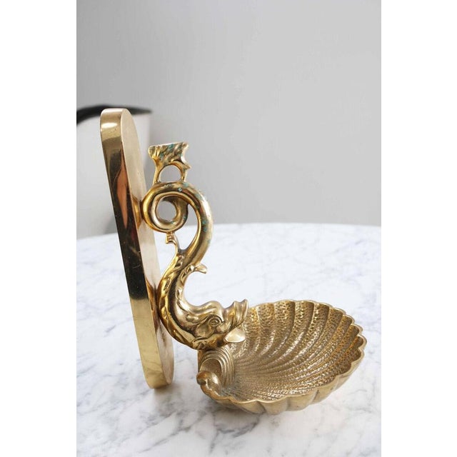 Hollywood Regency Hollywood Regency Brass Koi Soap Dish, 1960s For Sale - Image 3 of 9