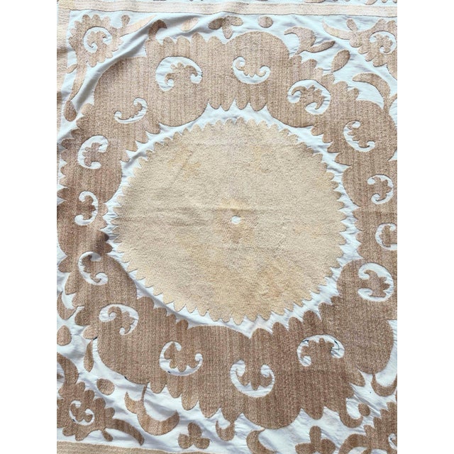Vintage Embroidery Suzani from Uzbekistan, circa early 1960s. Dimension; 48'' x 53'' inches / 122 x 135 cm / 4' x 4'5''...